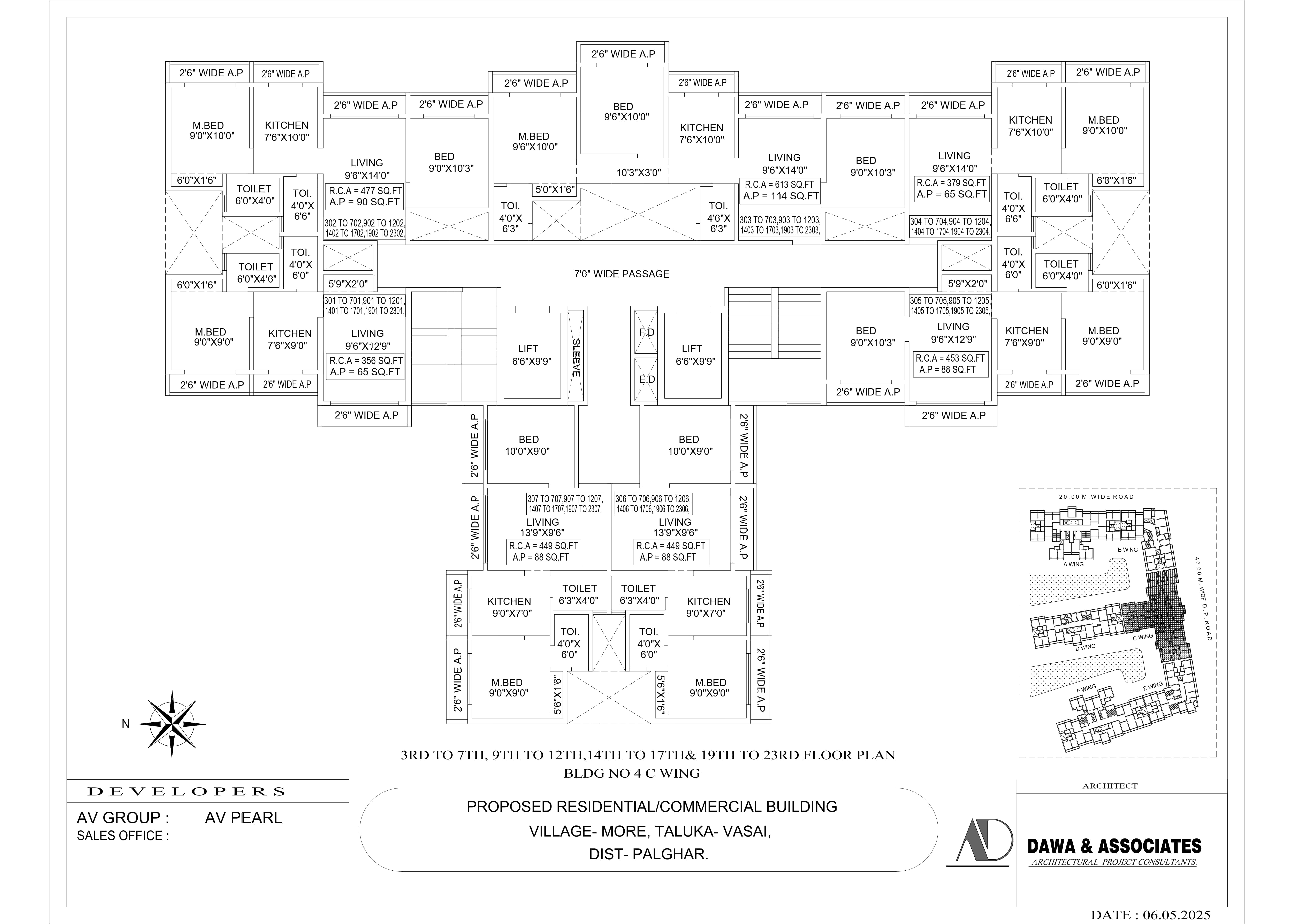 Wing 4C Typical Floor Plan - AV Pearl